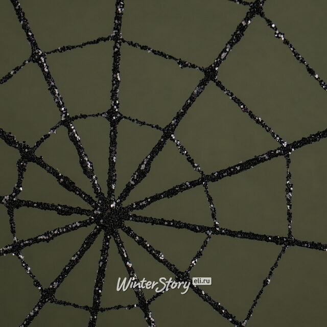 Декоративное украшение Паук Джером в паутине 25 см Winter Deco