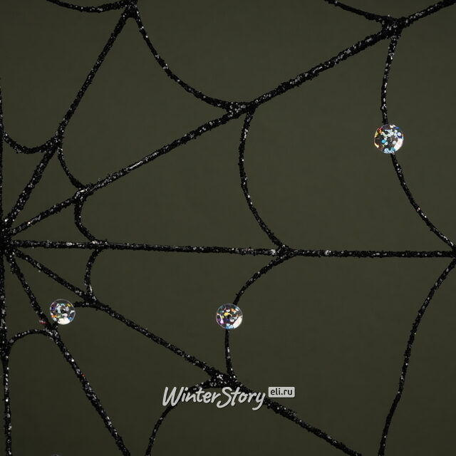 Декоративное украшение Паук Холли в паутине 38 см Winter Deco