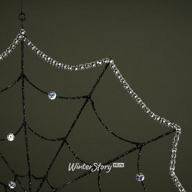 Декоративное украшение Паук Холли в паутине 38 см Winter Deco