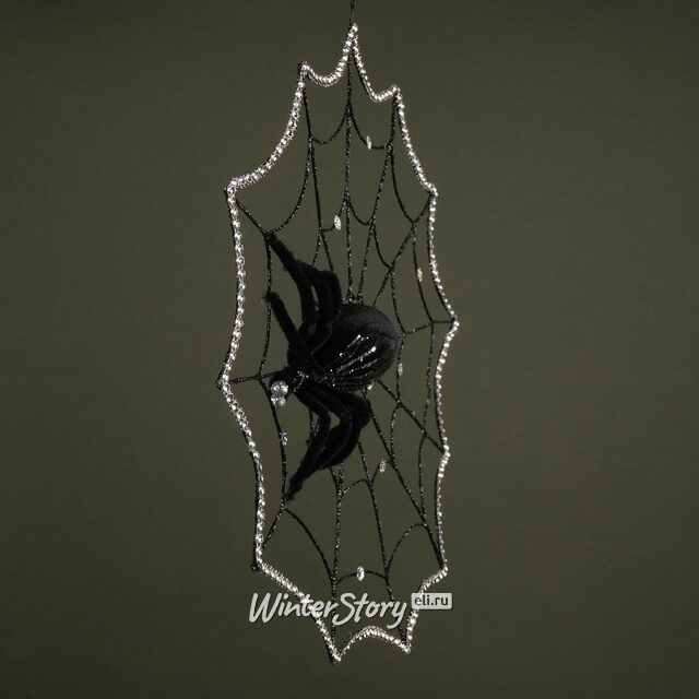 Декоративное украшение Паук Холли в паутине 38 см Winter Deco