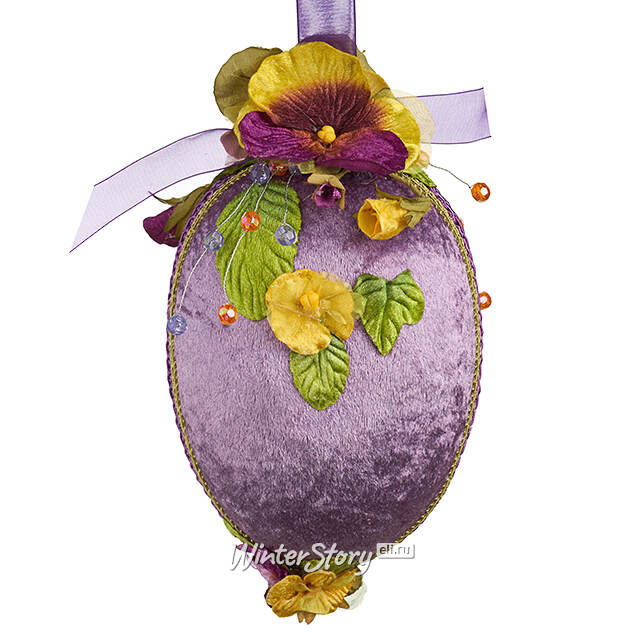 Винтажное подвесное украшение Яйцо - Velveto Lauro 22 см Winter Deco