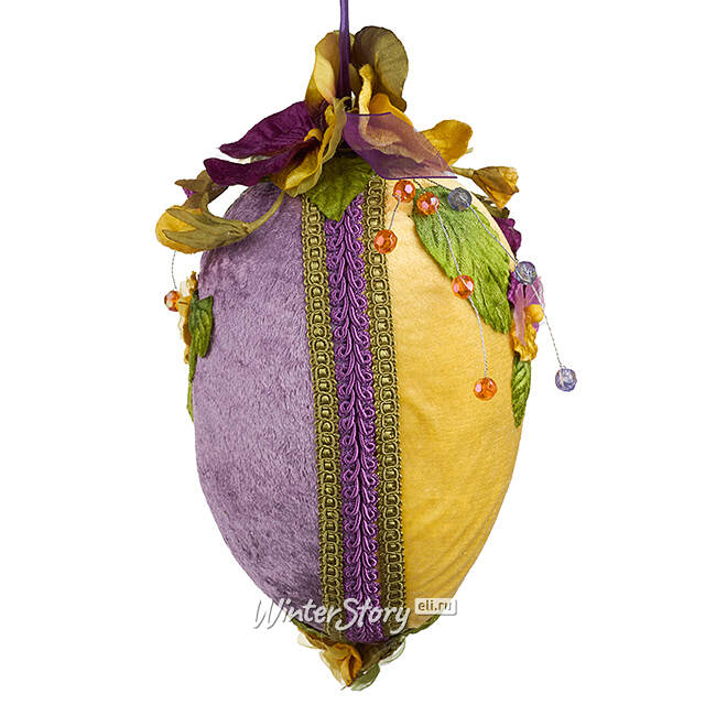 Винтажное подвесное украшение Яйцо - Velveto Lauro 22 см Winter Deco