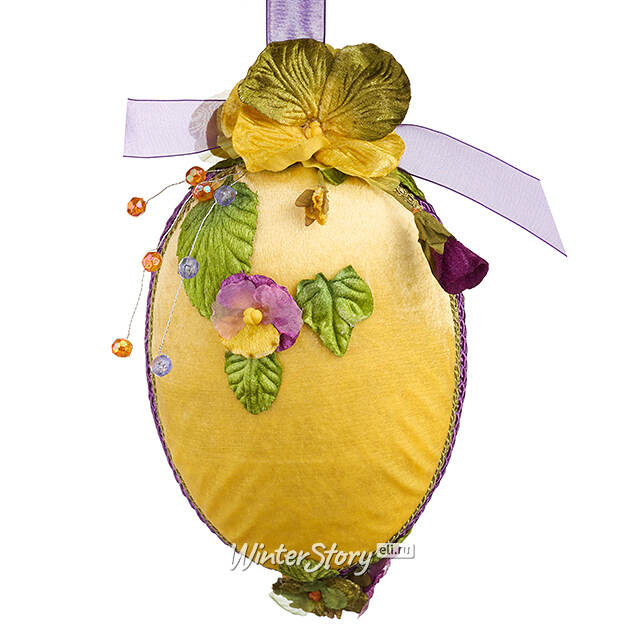 Винтажное подвесное украшение Яйцо - Velveto Lauro 22 см Winter Deco