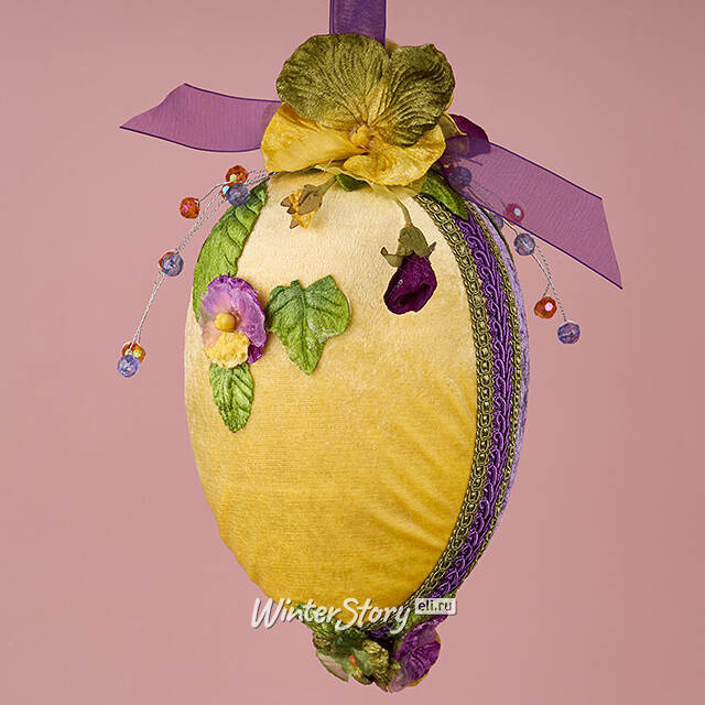 Винтажное подвесное украшение Яйцо - Velveto Lauro 22 см Winter Deco