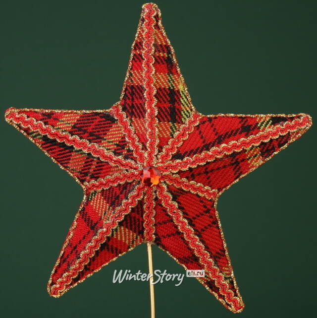 Звезда на елку Cremona Maroon 30*18 см Winter Deco
