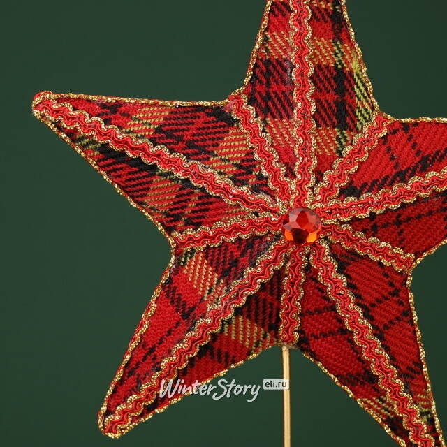 Звезда на елку Cremona Maroon 30*18 см Winter Deco