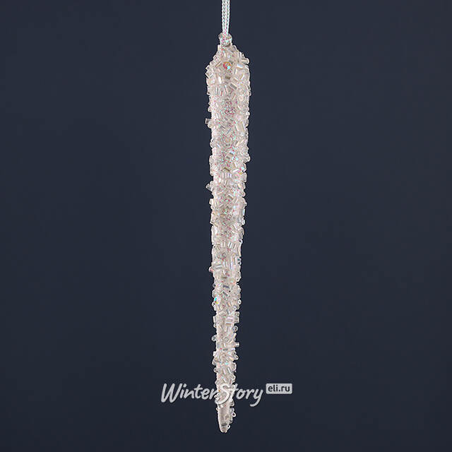 Елочная игрушка Сосулька Paolo di Bolie 15 см, подвеска Winter Deco