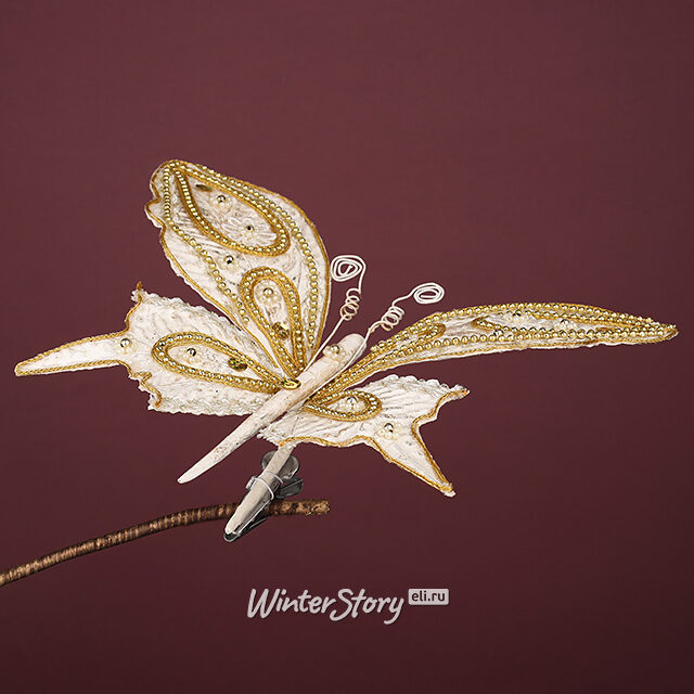 Елочная игрушка Бабочка Celona 20 см, клипса Winter Deco