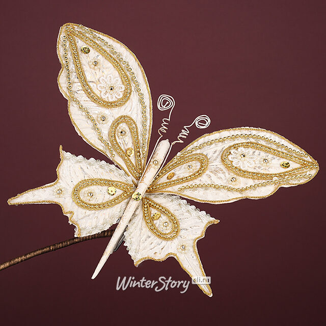 Елочная игрушка Бабочка Celona 20 см, клипса Winter Deco