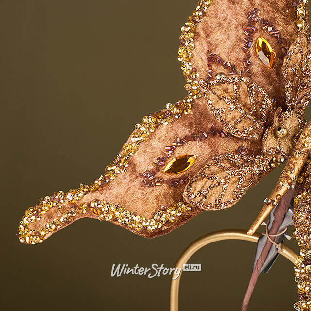 Елочная игрушка Бабочка Cortemilia 20 см, клипса Winter Deco