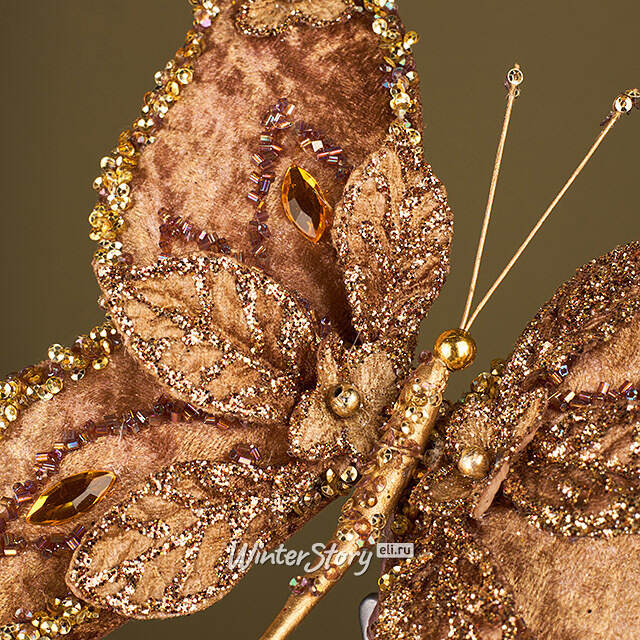 Елочная игрушка Бабочка Cortemilia 20 см, клипса Winter Deco