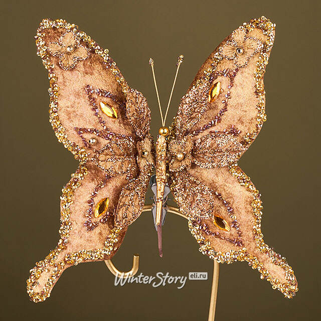 Елочная игрушка Бабочка Cortemilia 20 см, клипса Winter Deco