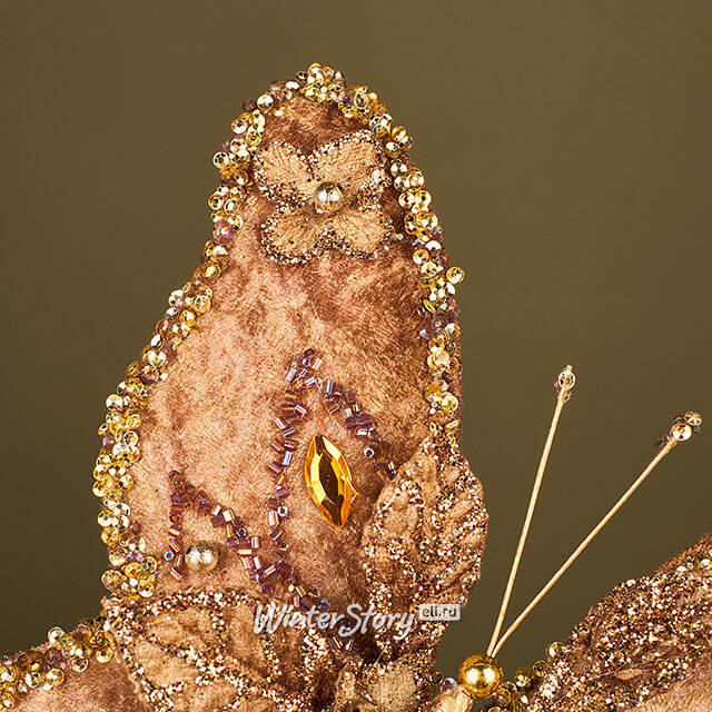 Елочная игрушка Бабочка Cortemilia 20 см, клипса Winter Deco