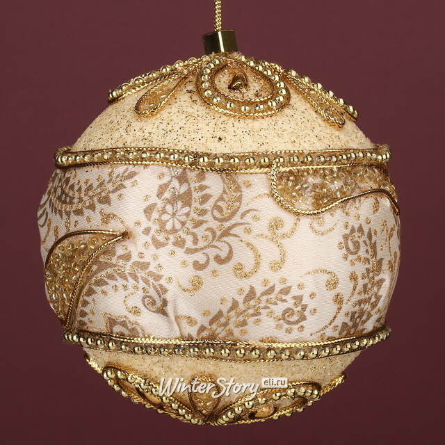 Винтажный елочный шар Аквитания 10 см золотой Winter Deco