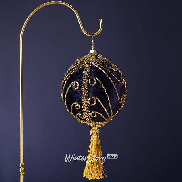 Винтажный елочный шар Sapphire Charm 10 см Winter Deco