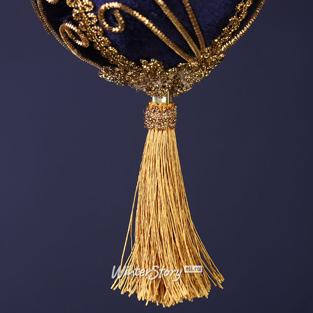 Винтажный елочный шар Sapphire Charm 10 см Winter Deco