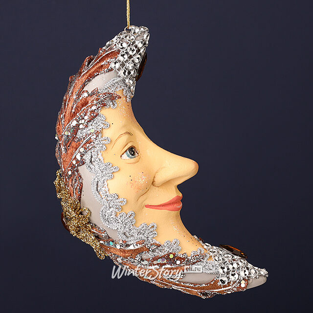 Елочная игрушка Месяц Людовико: Casa della Verita 16 см, подвеска Winter Deco