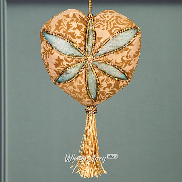 Винтажная елочная игрушка Сердце Юга 18 см, подвеска Winter Deco