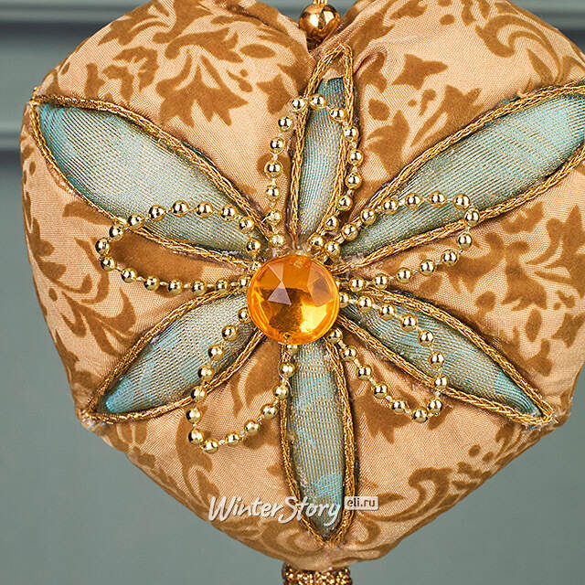 Винтажная елочная игрушка Сердце Юга 18 см, подвеска Winter Deco