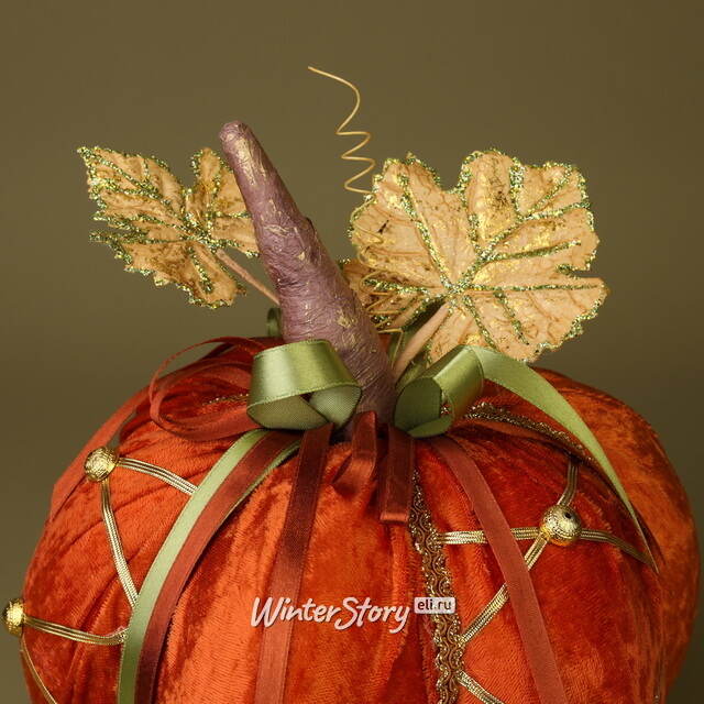 Декоративное украшение Тыква Микеле 23 см оранжевая Winter Deco