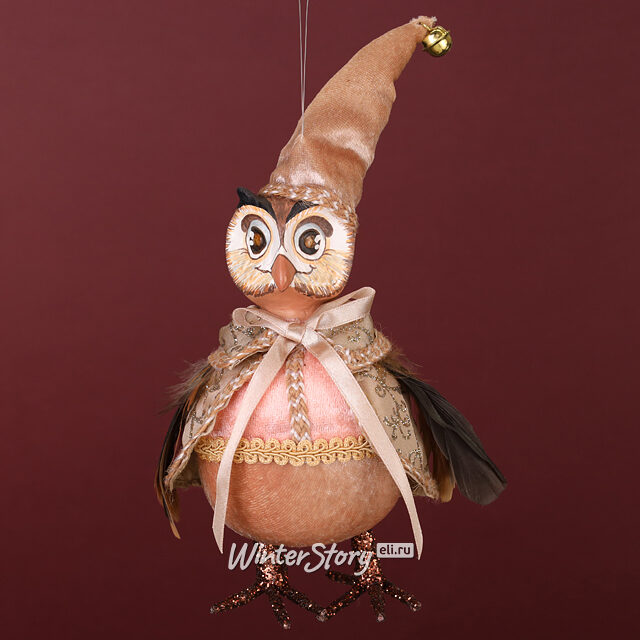 Елочная игрушка Сова Философ - Sycamore Orchestra 24 см, подвеска Winter Deco