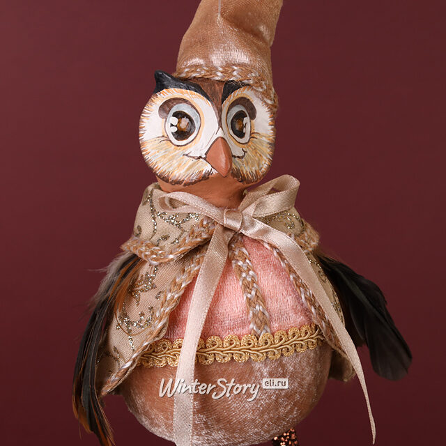 Елочная игрушка Сова Философ - Sycamore Orchestra 24 см, подвеска Winter Deco