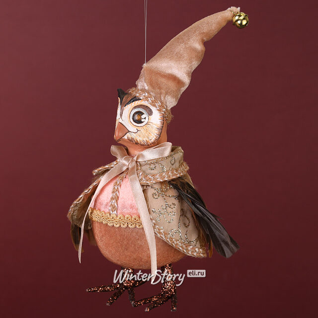 Елочная игрушка Сова Философ - Sycamore Orchestra 24 см, подвеска Winter Deco