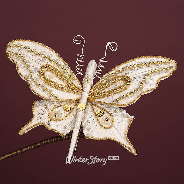 Елочная игрушка Бабочка Кантилена 15 см, клипса Winter Deco