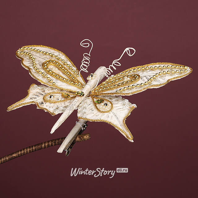 Елочная игрушка Бабочка Кантилена 15 см, клипса Winter Deco