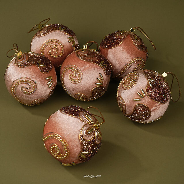 Набор елочных шаров Праздничное Пассамеццо 9 см, 6 шт Winter Deco