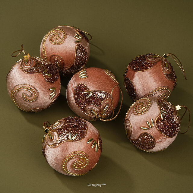 Набор елочных шаров Праздничное Пассамеццо 9 см, 6 шт Winter Deco