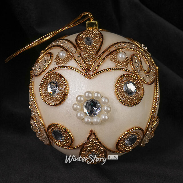 Набор елочных шаров Le Roi Soleil 8 см молочный, 6 шт Winter Deco