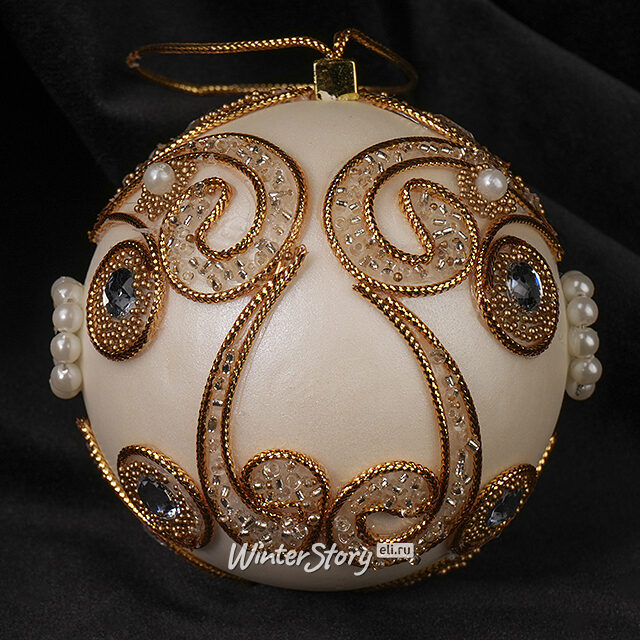 Набор елочных шаров Le Roi Soleil 8 см молочный, 6 шт Winter Deco