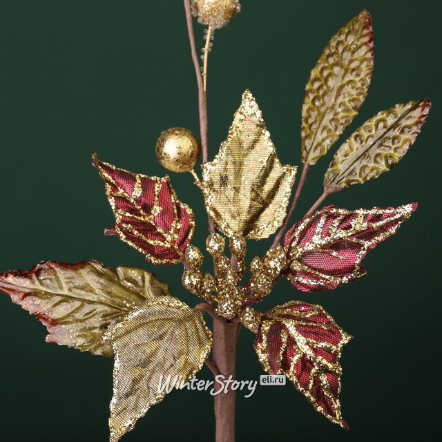 Пуансеттия на стебле Горация 30 см Winter Deco
