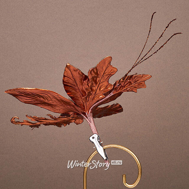 Искусственная пуансеттия Ignaz 41 см, клипса Winter Deco