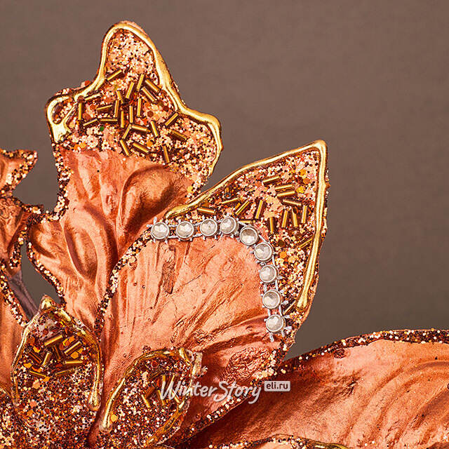 Искусственная пуансеттия Ignaz 41 см, клипса Winter Deco