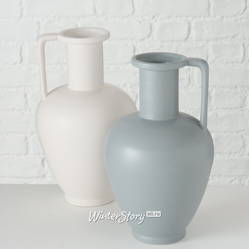 Керамическая ваза кувшин Эфимия 29 см серо-голубой Boltze