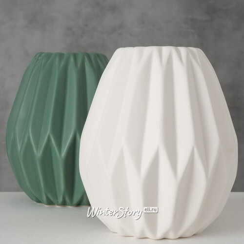Керамическая ваза Monsanto 14 см зеленая Boltze
