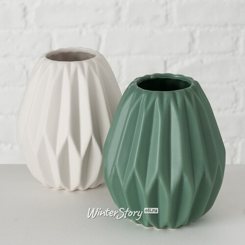 Керамическая ваза Monsanto 14 см зеленая Boltze