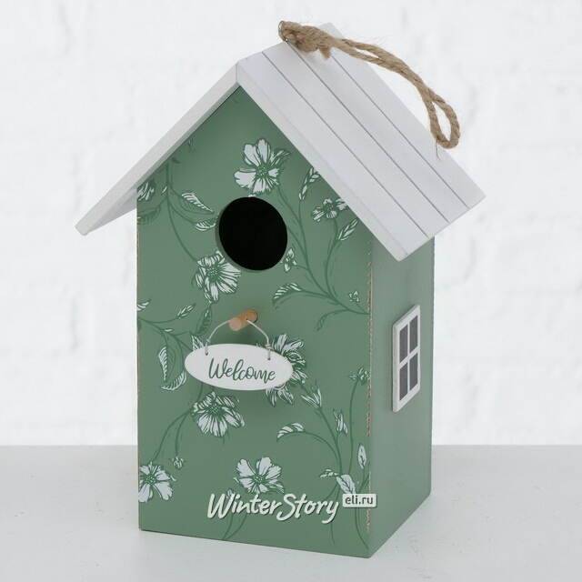 Садовое украшение Скворечник Гринвуд 22*15 см зеленый Boltze