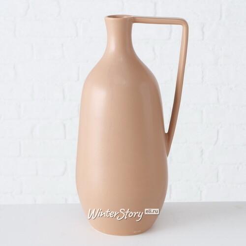 Керамическая ваза Флорино 36 см бежевая Boltze