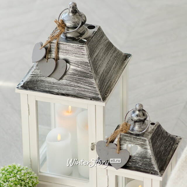 Набор деревянных подсвечников-фонарей Милборн 40-55 см, 2 шт Boltze