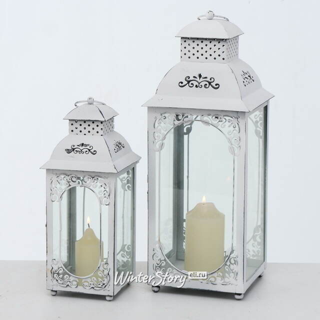 Набор металлических подсвечников-фонарей Дрезден 34-49 см, 2 шт Boltze