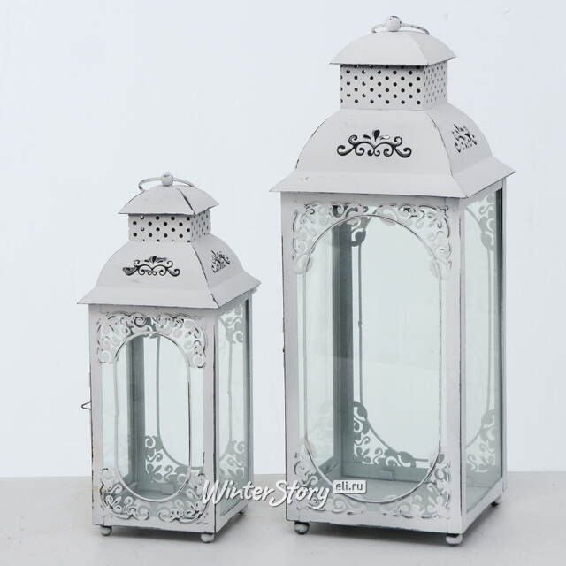 Набор металлических подсвечников-фонарей Дрезден 34-49 см, 2 шт Boltze