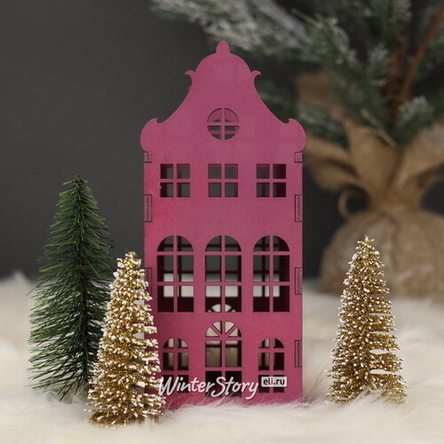 Декоративный домик Амстердам 20 см сливовый Christmas Apple