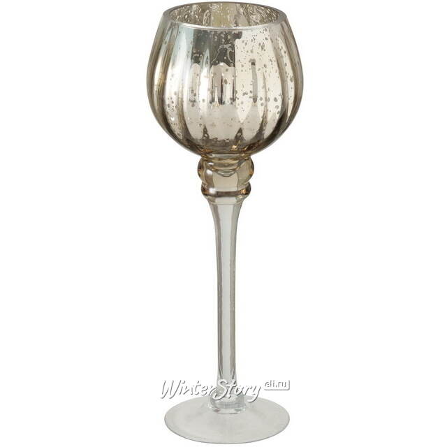 Набор стеклянных подсвечников - бокалов Mulhouse 30 см шампань, 2 шт Boltze (Больтце)