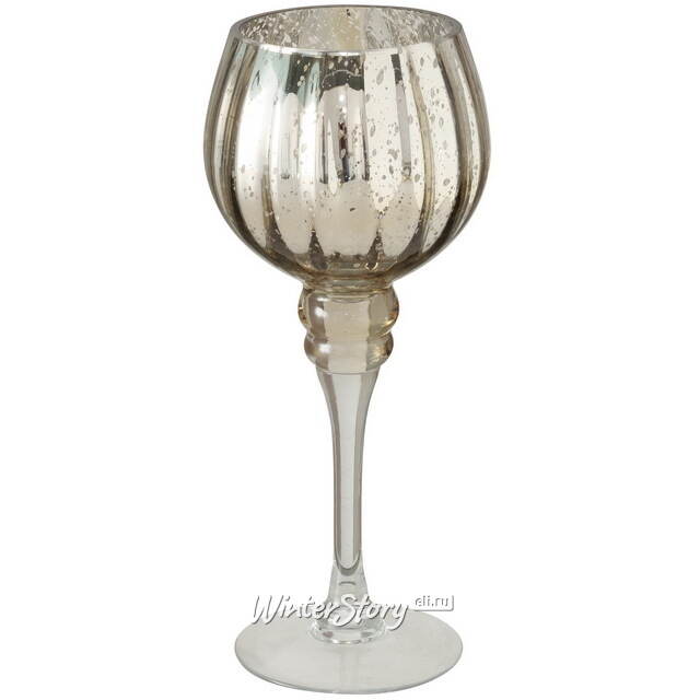 Набор стеклянных подсвечников - бокалов Mulhouse 30 см шампань, 2 шт Boltze (Больтце)