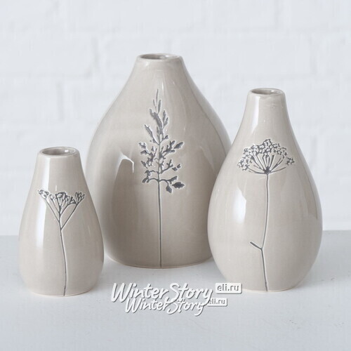 Набор керамических ваз Herbes des Champs 8-14 см, 3 шт Boltze