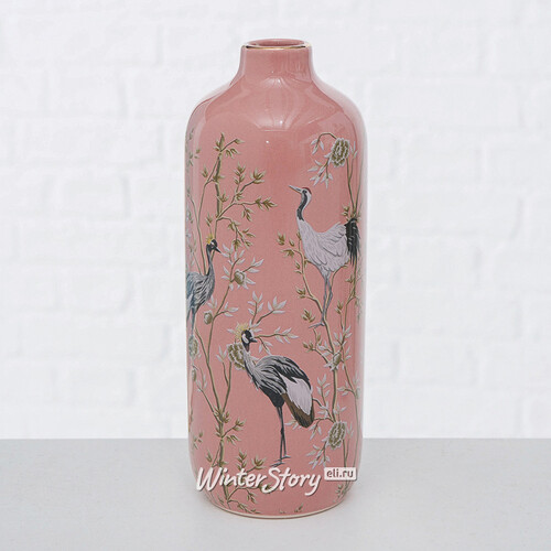 Керамическая ваза Мажорель 19 см розовая Boltze