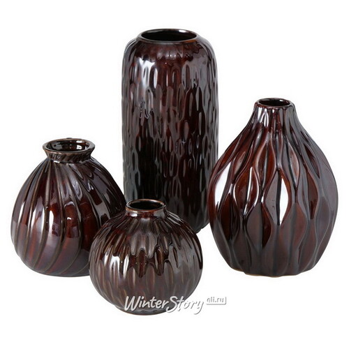 Набор фарфоровых ваз Masconni Dark 10-19 см, 4 шт Boltze